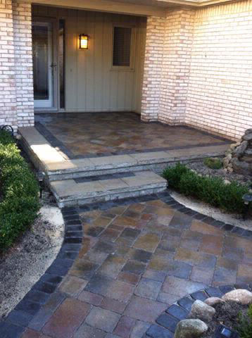 Brick Front Walkway and Porch Brick Front Walkway and Porch