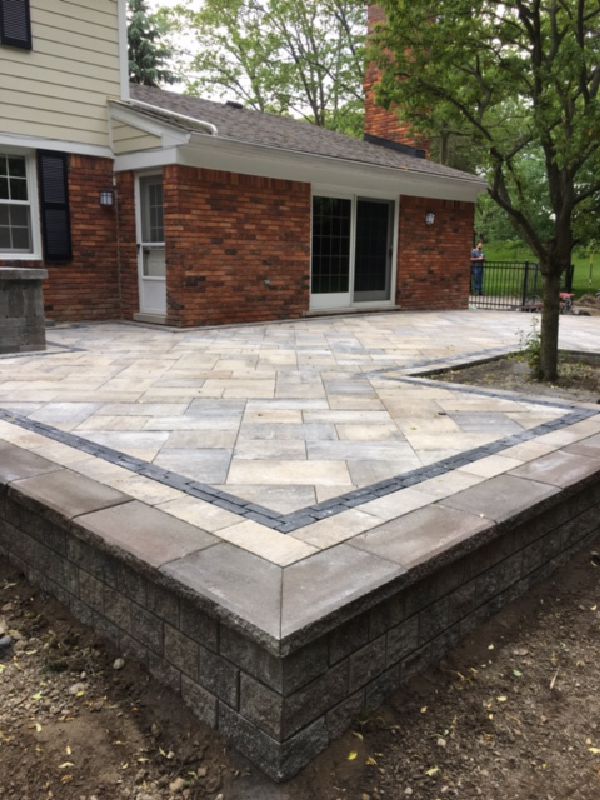Brick Paver Patio Installation - Leveled Ground