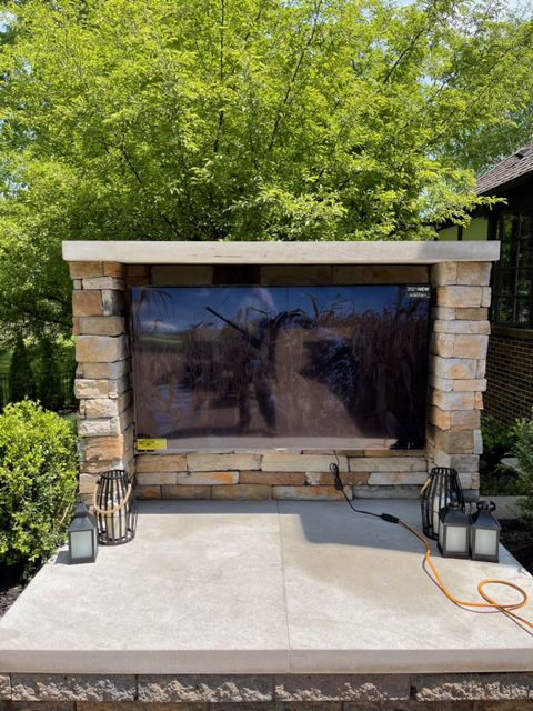 Brick Paver Installation - patio Brick Paver - outdoor tv installation