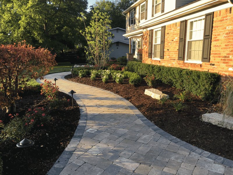 Brick Paver Walkway with Border