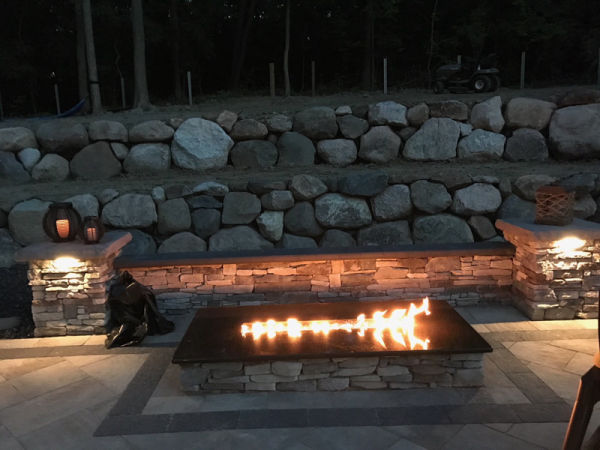 retaining wall and stone paver walkway 1 retaining wall and stone paver walkway 1