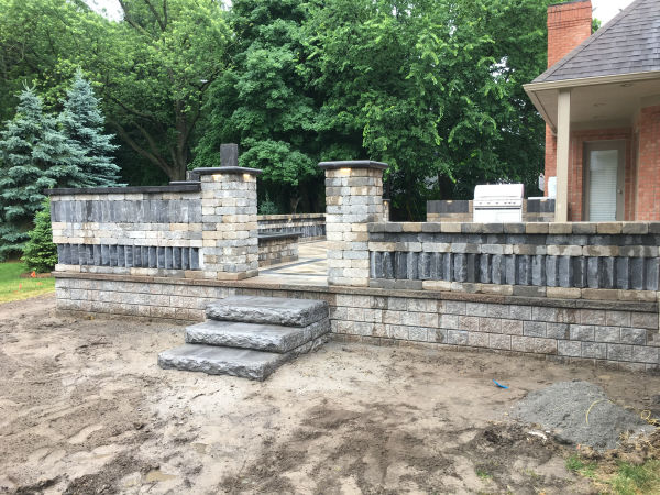 Paver Patio and Garden Wall  Paver Patio and Garden Wall