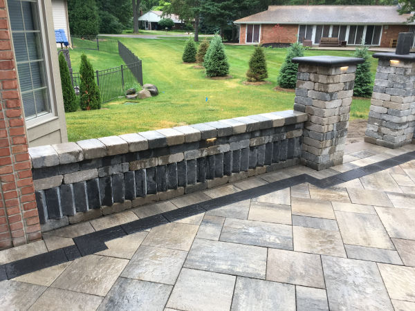 Paver Patio with Garden Wall  and Seating Paver Patio with Garden Wall  and Seating