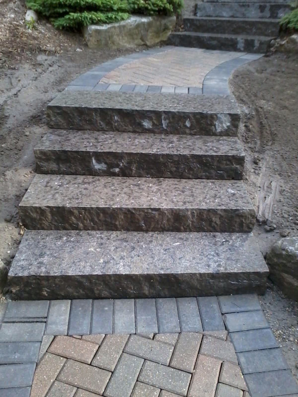 solid granite step installation solid granite step installation