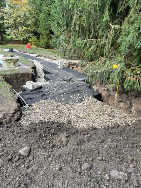 Brick Paver Patio Franklin Michigan yard drainage