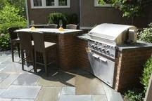 outdoor kitchen with grill